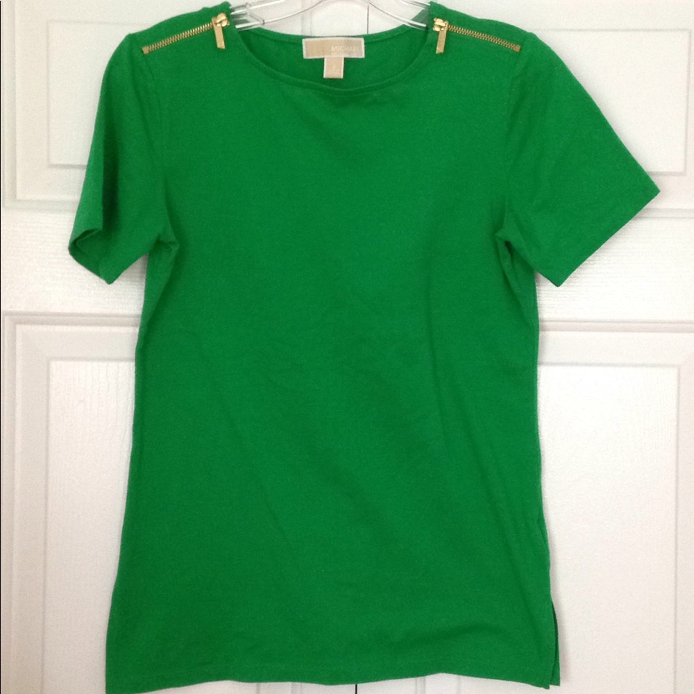 MICHAEL KORS Zip Shoulder Top